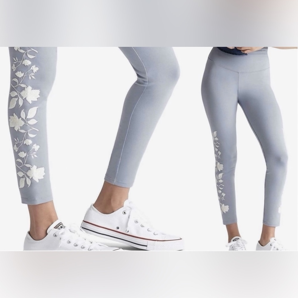 Yummie Signature Waistband Legging With Floral Embroidery Size XS